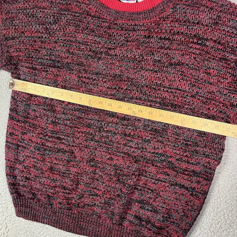 Vintage Brittania Sweater Knit Sweatshirt Acrylic‎ Red Black Size Large